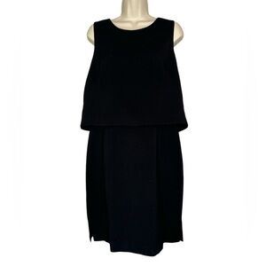 Eliza J Black Sheath Midi Dress Sleeveless Sz 12